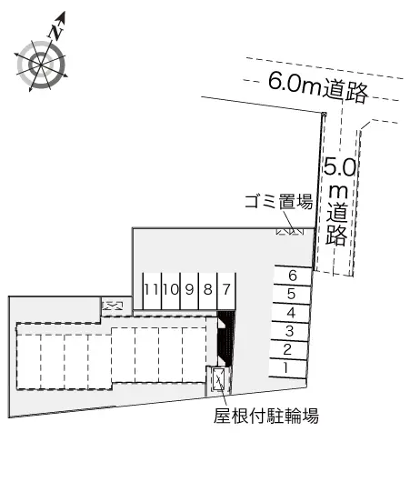 ★手数料０円★札幌市白石区菊水上町一条４丁目　月極駐車場（LP）